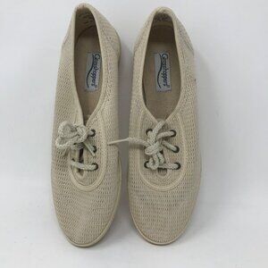 Grasshoppers Womens Mesh Sneakers Tennis Shoes Casual Beige Tan Size 7.5M